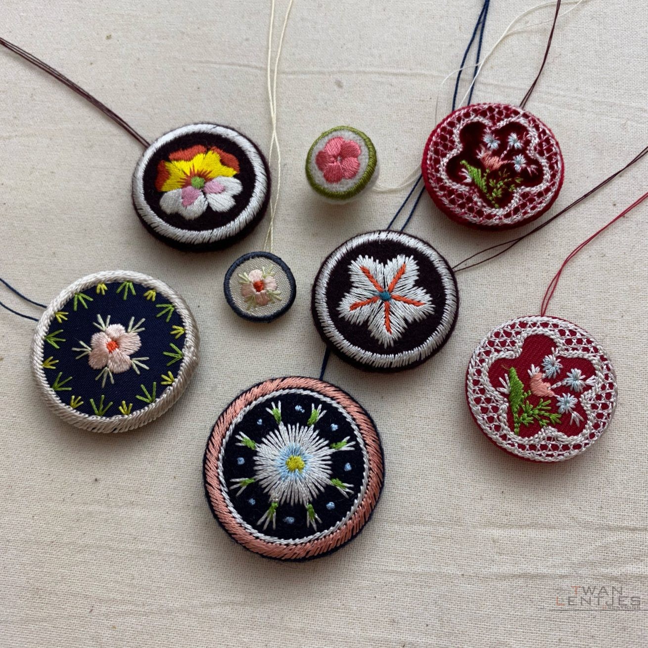 18th Century Embroidered Buttons